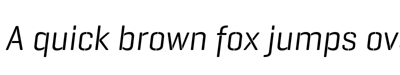 Preview of GeogrotesqueStencil A TRIAL Regular Italic font