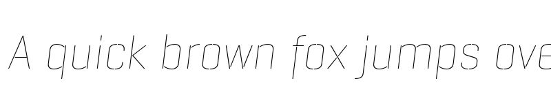 Preview of GeogrotesqueStencil A TRIAL Thin Italic font