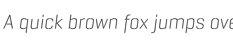 Preview of GeogrotesqueStencil A TRIAL UltraLight Italic font