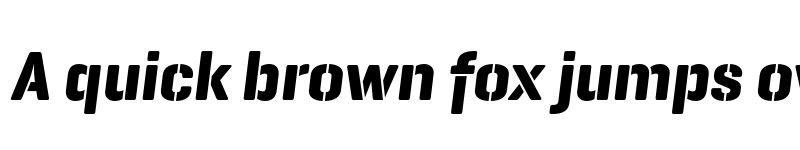 Preview of GeogrotesqueStencil B TRIAL Bold Italic font