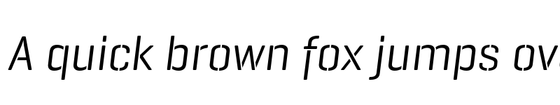 Preview of GeogrotesqueStencil B TRIAL Regular Italic font