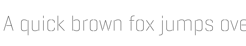 Preview of GeogrotesqueStencil B TRIAL Thin font