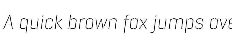 Preview of GeogrotesqueStencil B TRIAL UltraLight Italic font