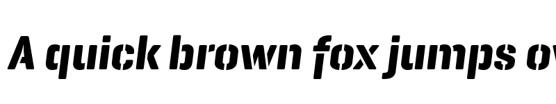 Preview of GeogrotesqueStencil C TRIAL Bold Italic font