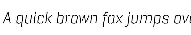 Preview of GeogrotesqueStencil C TRIAL Light Italic font