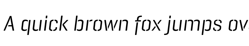 Preview of GeogrotesqueStencil C TRIAL Regular Italic font