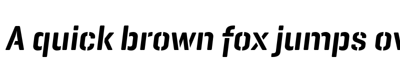 Preview of GeogrotesqueStencil C TRIAL SemiBold Italic font