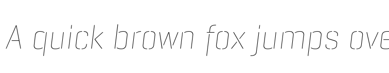 Preview of GeogrotesqueStencil C TRIAL Thin Italic font