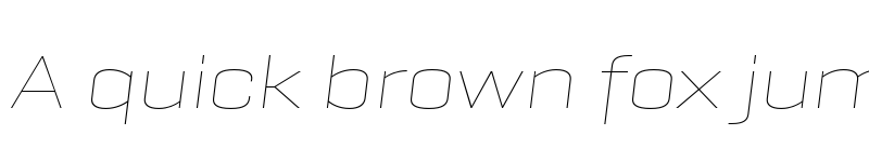 Preview of GeogrotSharp TRIAL Ext Thin Italic font