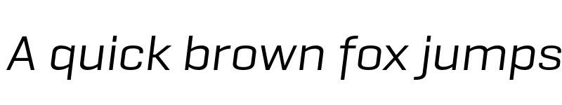 Preview of GeogrotSharp TRIAL Wide Regular Italic font