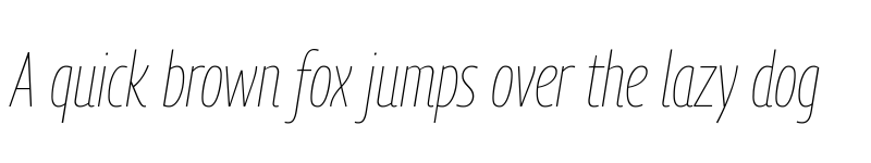 Preview of Georama Condensed Thin Italic font