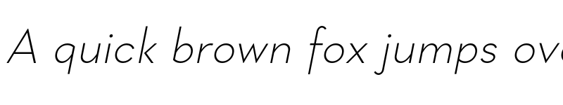 Preview of Geraldton Extra Light Italic font