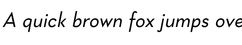 Preview of Geraldton Italic font