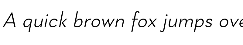 Preview of Geraldton Light Italic font