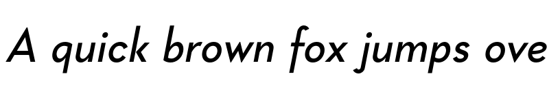 Preview of Geraldton Medium Italic font