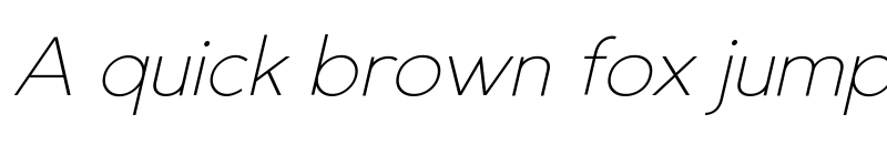 Preview of Gexo Sans Thin Italic font