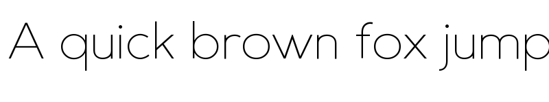 Preview of Gexo Sans Thin font