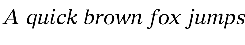 Preview of GFS Artemisia Italic font