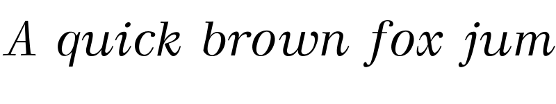 Preview of GFS Bodoni Italic font