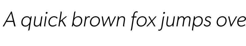 Preview of Gibson Light Italic font