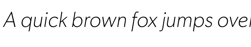 Preview of Gibson Thin Italic font