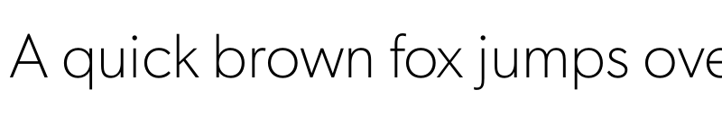 Preview of Gibson Thin font