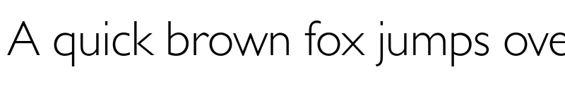 Preview of Gill Sans Light font