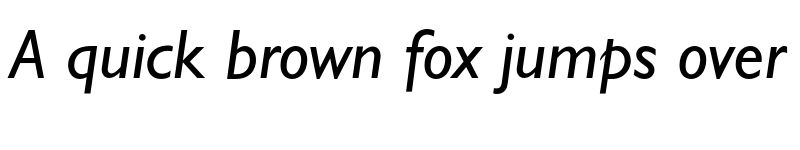 Preview of Gill Sans Medium Italic font