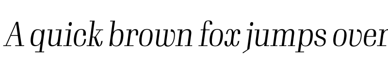 Preview of Gimlet Display Narrow Light Italic font