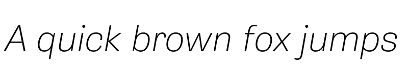 Preview of Gira Sans Thin Italic font