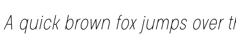 Preview of Glimp Condensed Thin Italic font