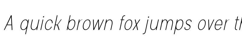 Preview of Glimp R Condensed Thin Italic font