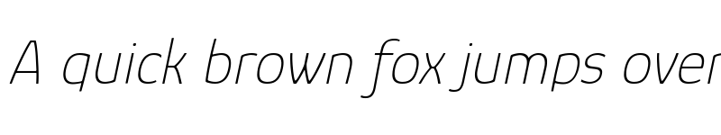 Preview of Glory Thin Italic font