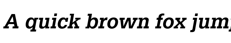 Preview of Glypha LT Bold Italic font