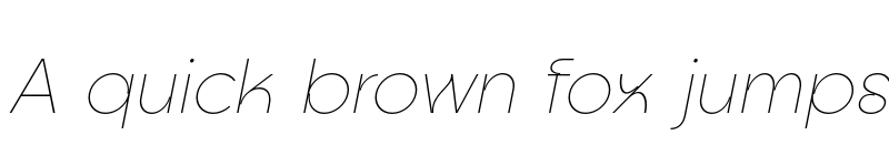 Preview of Goia Display Thin Italic font