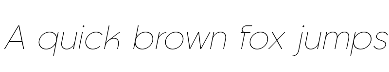 Preview of Goia Thin Italic font