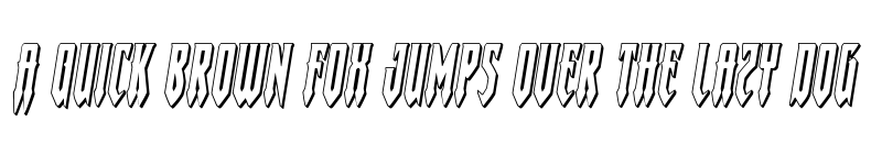 Preview of Gotharctica 3D Italic Italic font