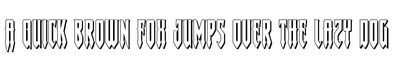 Preview of Gotharctica 3D Regular font