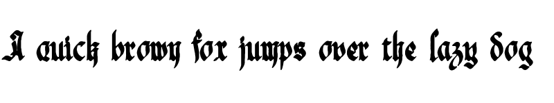 Preview of Gothic Notausgang Regular font