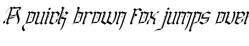 Preview of Gothically Demo Italic font