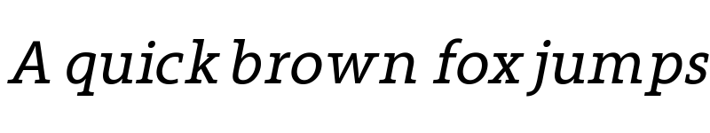 Preview of Grandesign Neue Serif Italic font