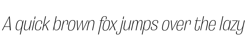 Preview of Grange Extra Light Condensed Italic font