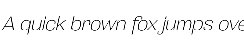 Preview of Grange Extra Light Italic font