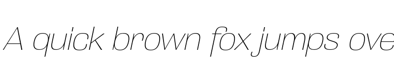 Preview of Grange Thin Italic font