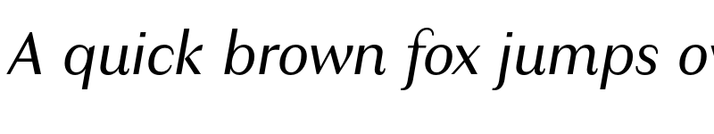 Preview of Granville Italic font