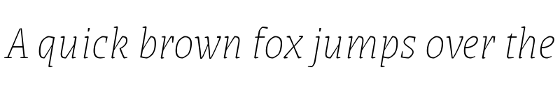 Preview of Grenze Thin Italic font