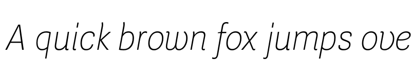 Preview of Guanabara Sans Thin Italic font