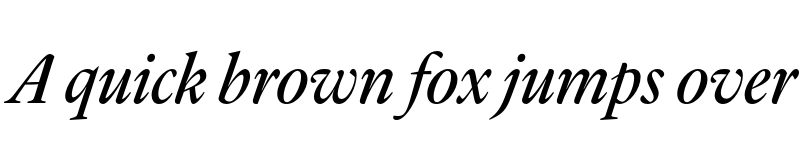 Preview of Guyot Headline Italic font