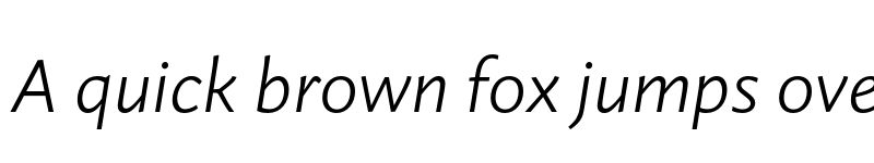 Preview of Guyot Sans ExtraLight Italic font