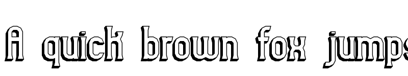 Preview of Gyneric 3D BRK Regular font